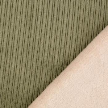 Cord mit Fellabseite, oliv